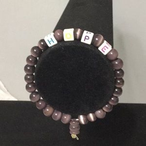 HOPE Purple Cat’s Eye Stretch Bracelet